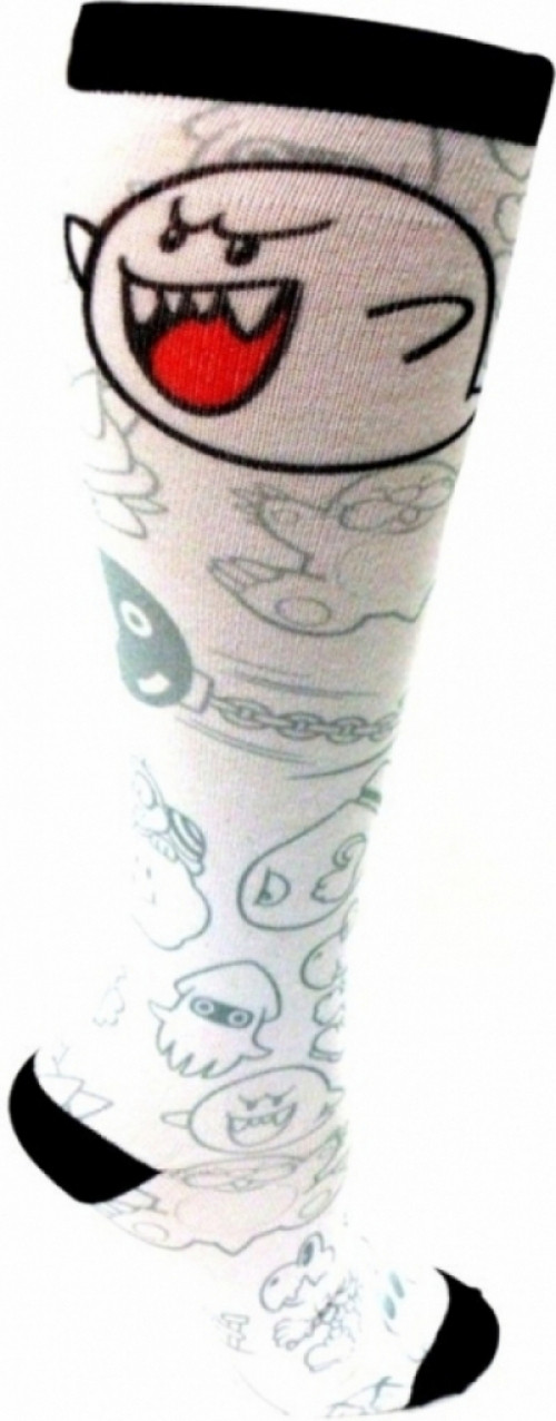 Image of Printed Knee High Socks Boo