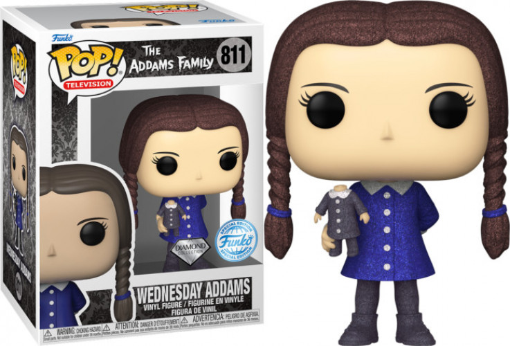 The Addams Family Classic Funko Pop Vinyl: Wednesday Addams (Diamond Glitter) afbeelding