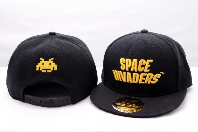 Image of Space Invaders Logo Cap Black