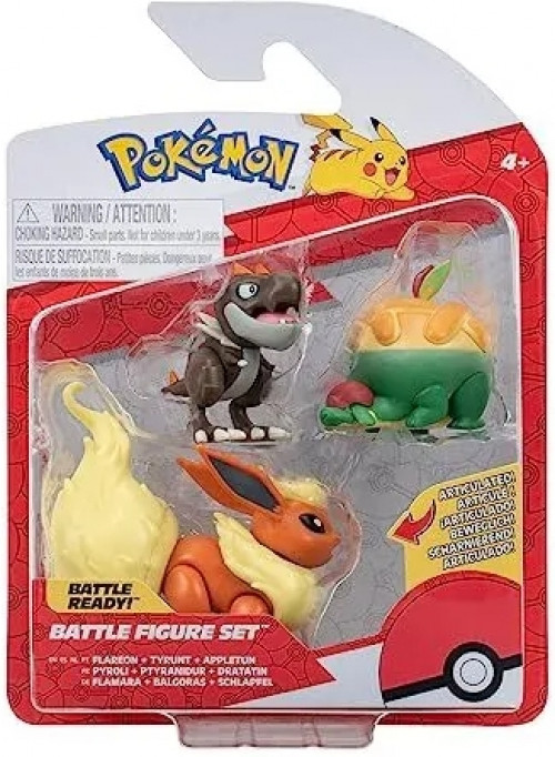 Pokemon Battle Figure Pack - Flareon, Tyrunt & Appletun