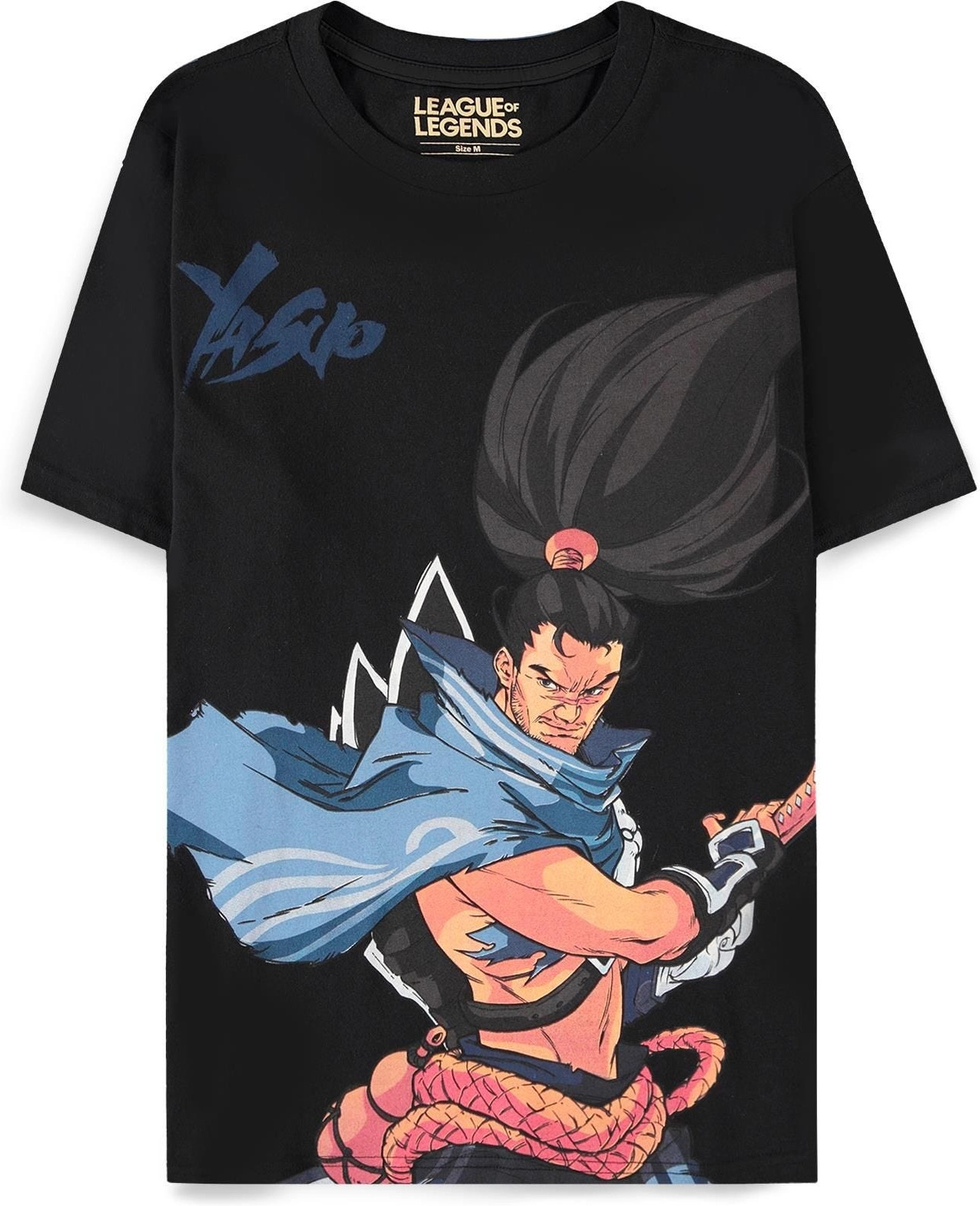 League Of Legends - Yasuo Men's Short Sleeved Black T-shirt