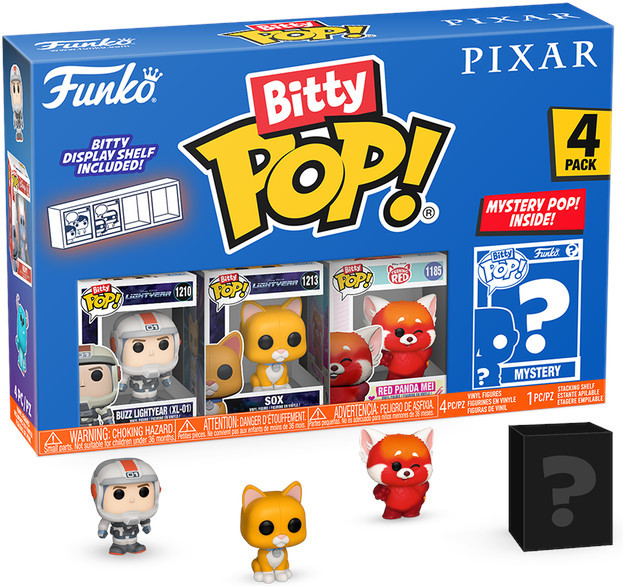 Pixar Funko Bitty Pop! 4-Pack: Buzz Lightyear (XL-01) / Sox / Red Panda Mei afbeelding