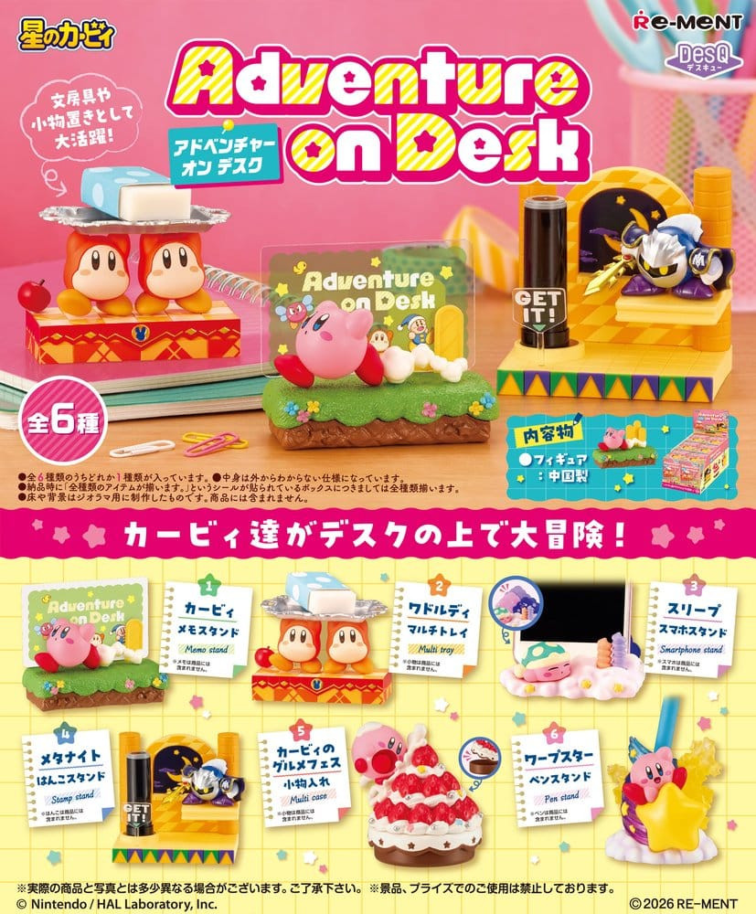 Kirby Mini Figures - Adventure on Desk Blind Box (Complete Set 6 Figuren)