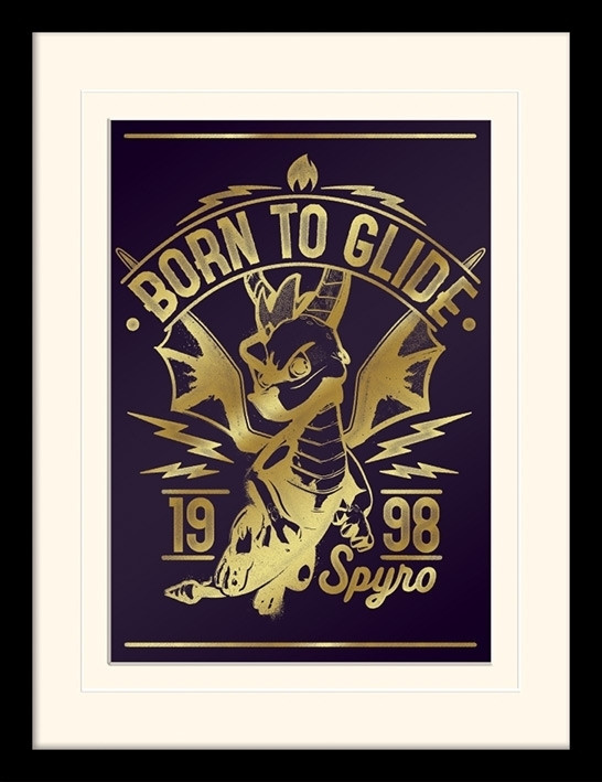 Spyro Mounted Framed Print Born To Glide Gold 30X40Cm pyramid international kopen in de aanbieding Spyro Mounted Framed Print Born To Glide Gold 30X40Cm pyramid international kopen in de aanbieding