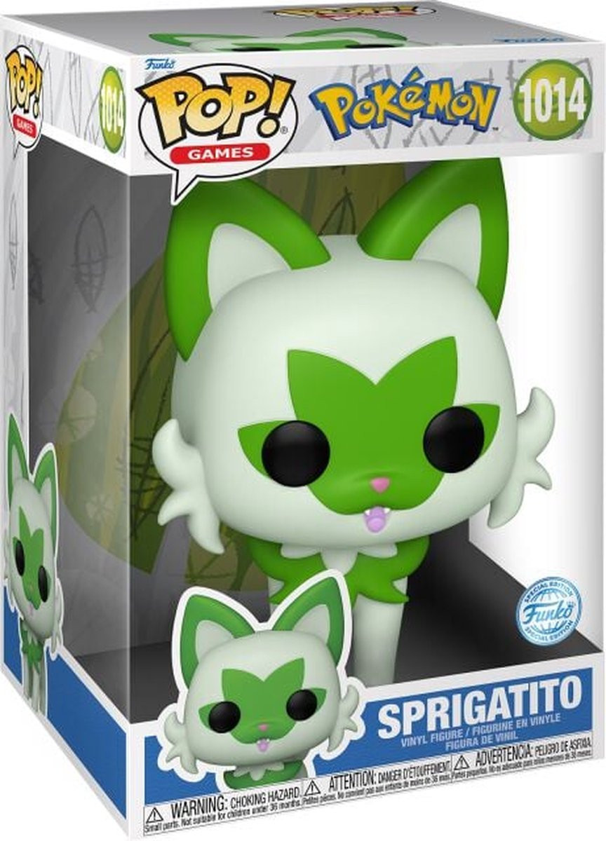 Pokemon Funko Pop Vinyl: Jumbo Size Sprigatito afbeelding