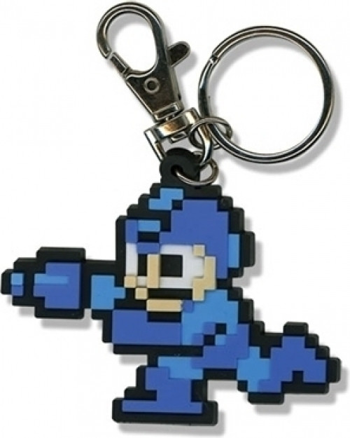 Image of Megaman 10 8-Bit Rubber Keychain - Mega Man