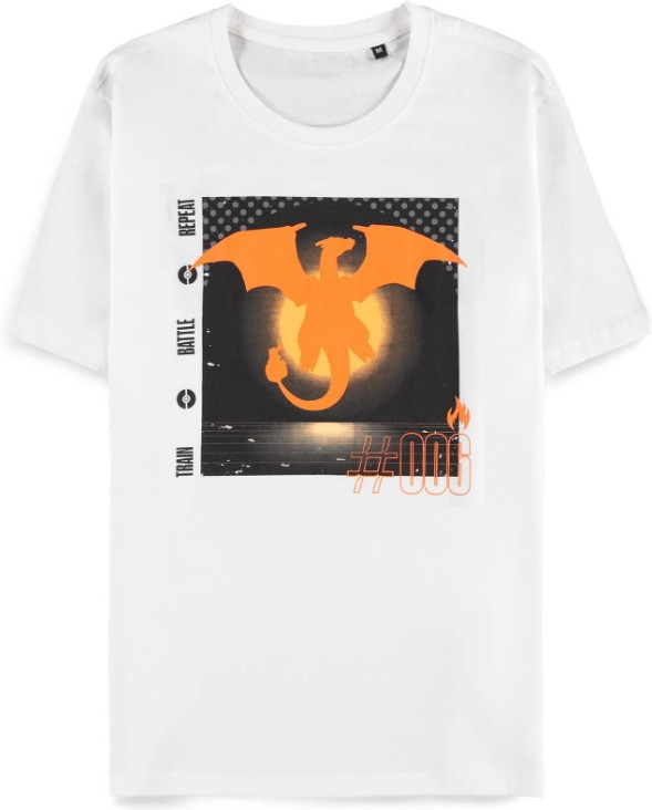 Pokémon Heren Tshirt -XL- Charizard Wit