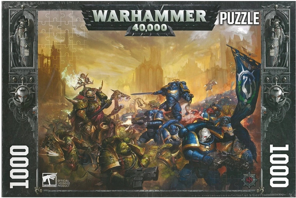 Warhammer 40K Roboute Guilliman vs Black Legion 1000 Piece Puzzle
