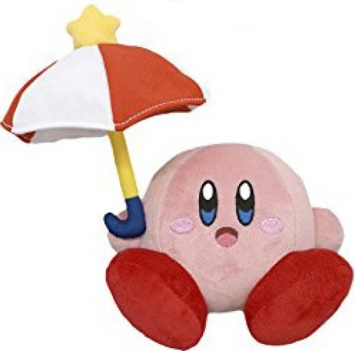 Kirby Pluche - Parasol Kirby (Blue Handle)