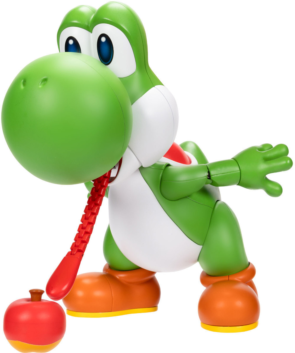 Super Mario Action Figure - Yum Yum Yoshi with Extendable Tongue
