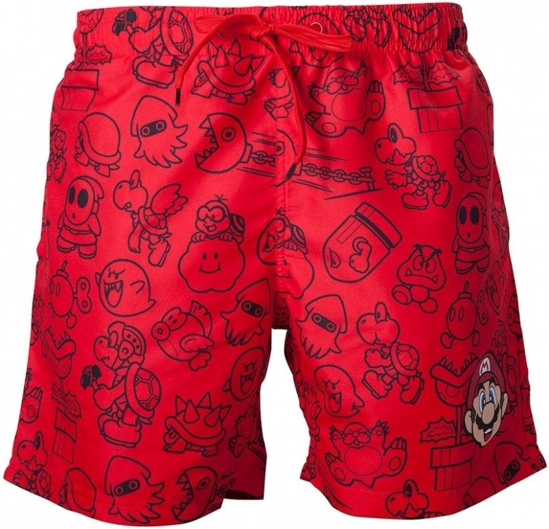 Nintendo - Red Mario Swimshort