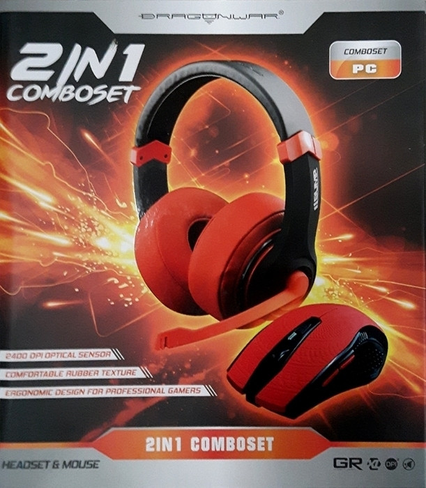 Image of Dragon War Mouse + Headset 2in1 Comboset (Rood)