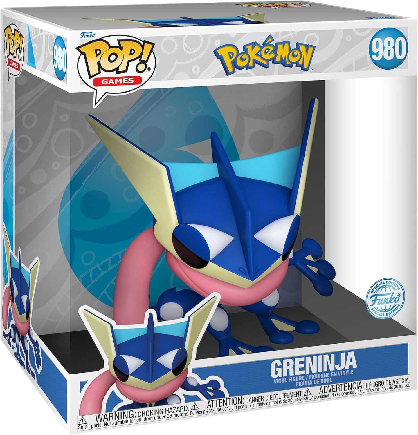 Pokemon Funko Pop Vinyl: Jumbo Size Greninja afbeelding
