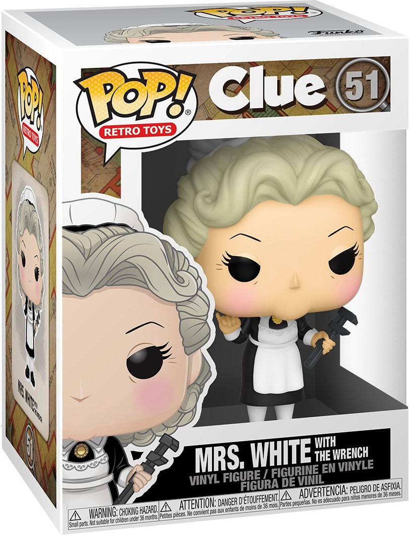 Clue Pop Vinyl Mrs. White with the Wrench