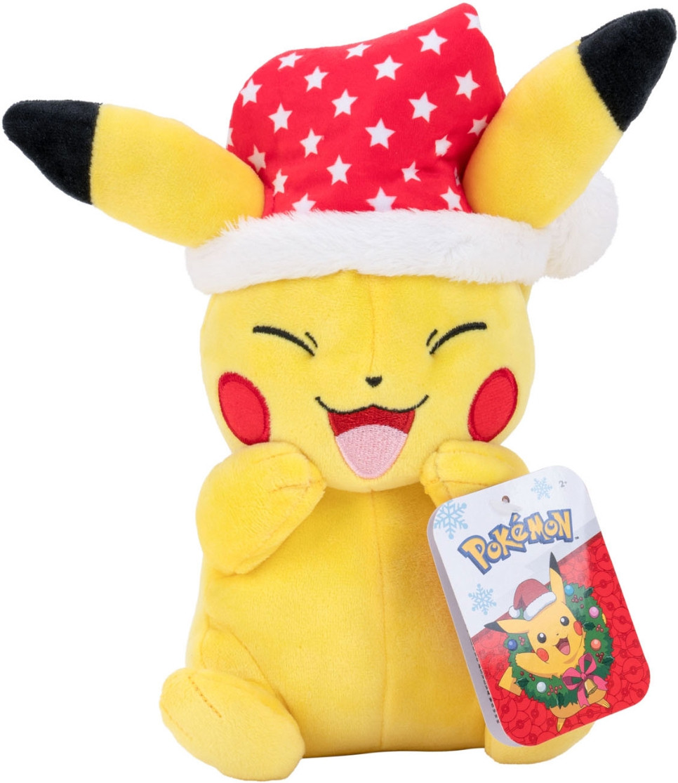 Pokemon Pluche - Pikachu with Christmas Hat (22cm)