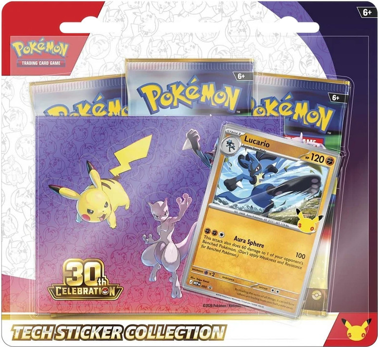 Pokemon TCG 30th Anniversary Tech Sticker Collection - Lucario