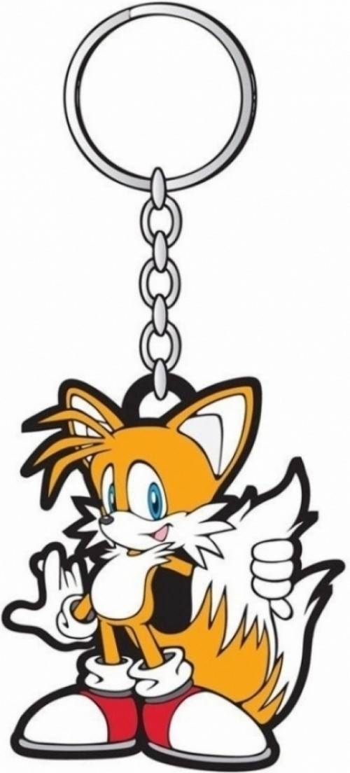 Image of Standing Tails Rubber Keychain