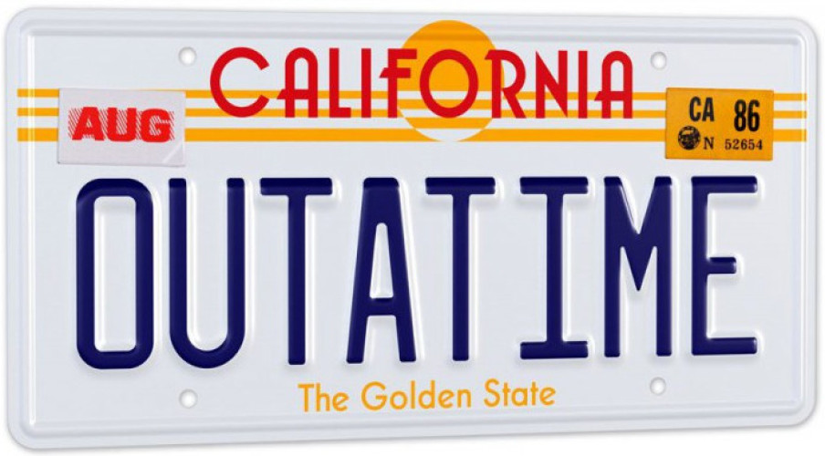 Back to the Future OUTATIME License Plate Replica afbeelding