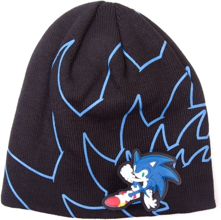 Image of Sonic Black Beanie with Rubber Print