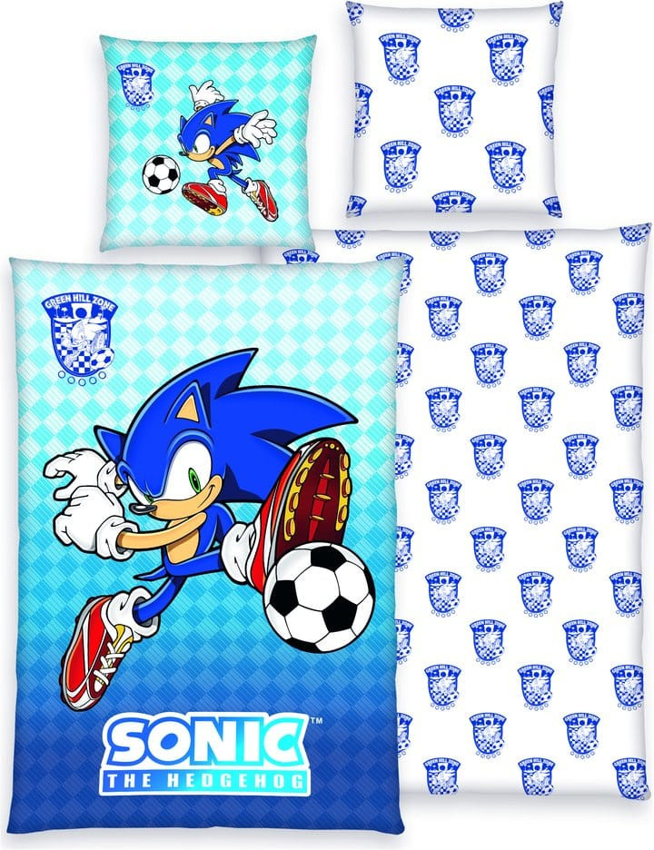 Herding Sonic the Hedgehog - Sonic Football Dekbedovertrek (Reversible) 135x200cm
