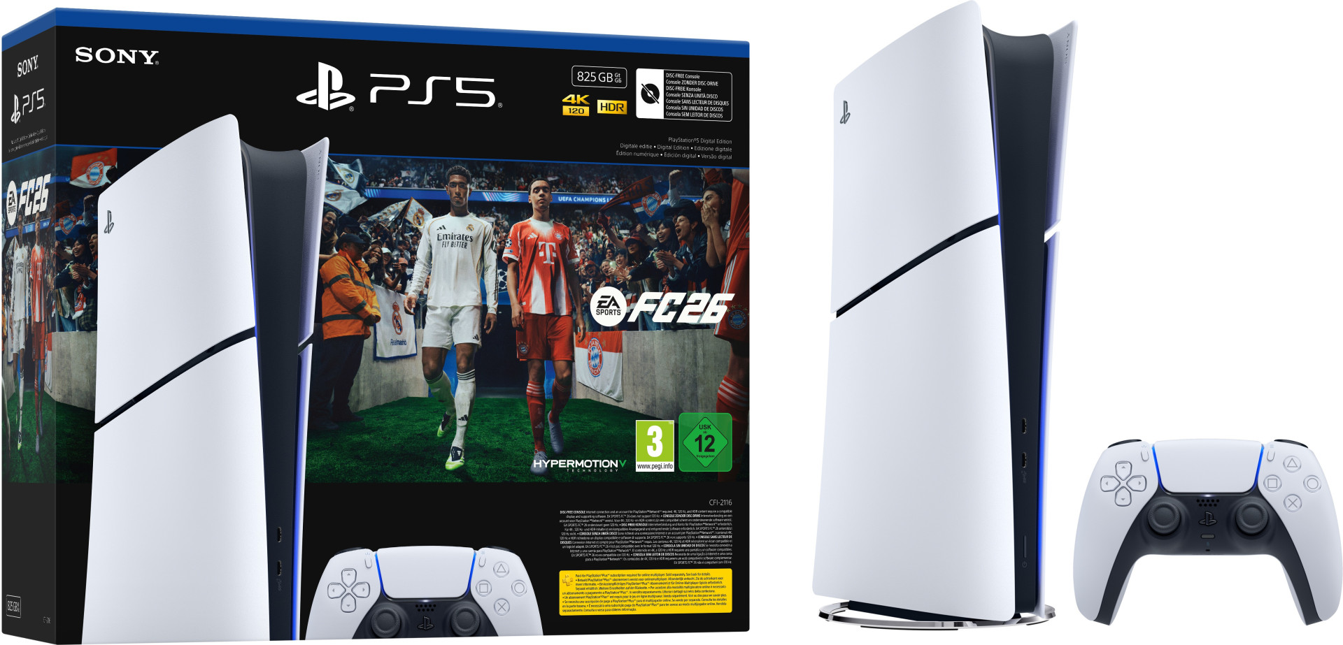 Sony Computer Entertainment PlayStation 5 Digital Edition 825GB (SLIM VERSION) - EA Sports FC26 Bundle