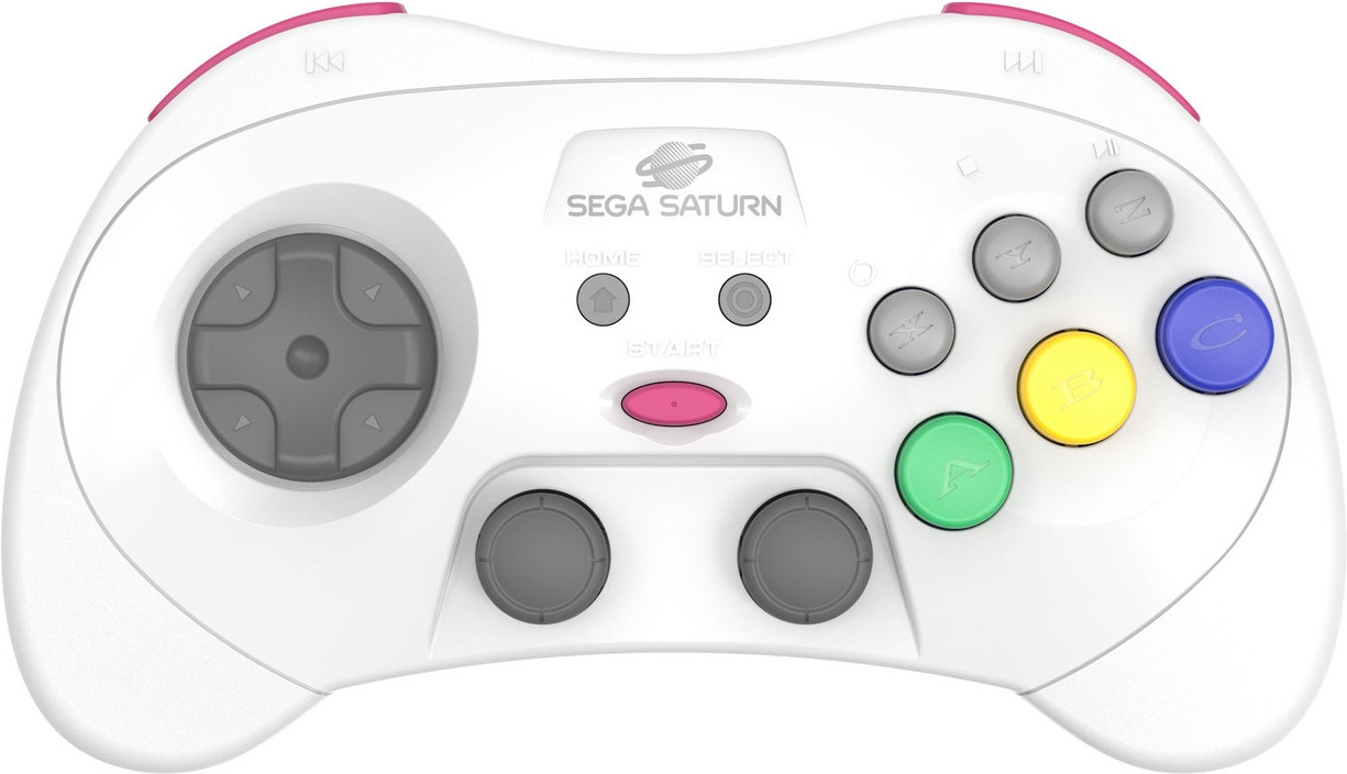 Retro-Bit SEGA Saturn 2.4G Wireless Pro Controller (White)
