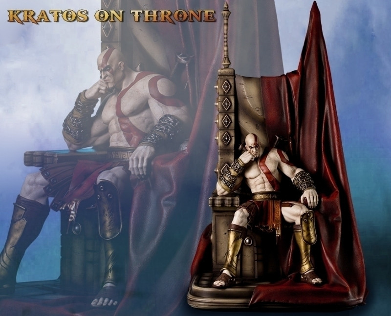 Image of God of War: Kratos on Throne Statue
