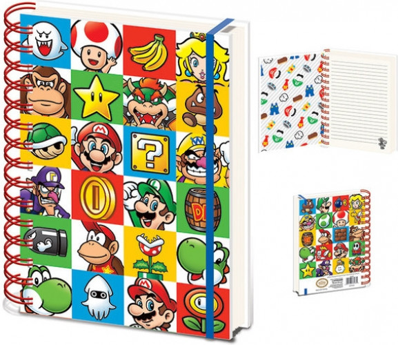 Super Mario Colour Block A5 Notebook
