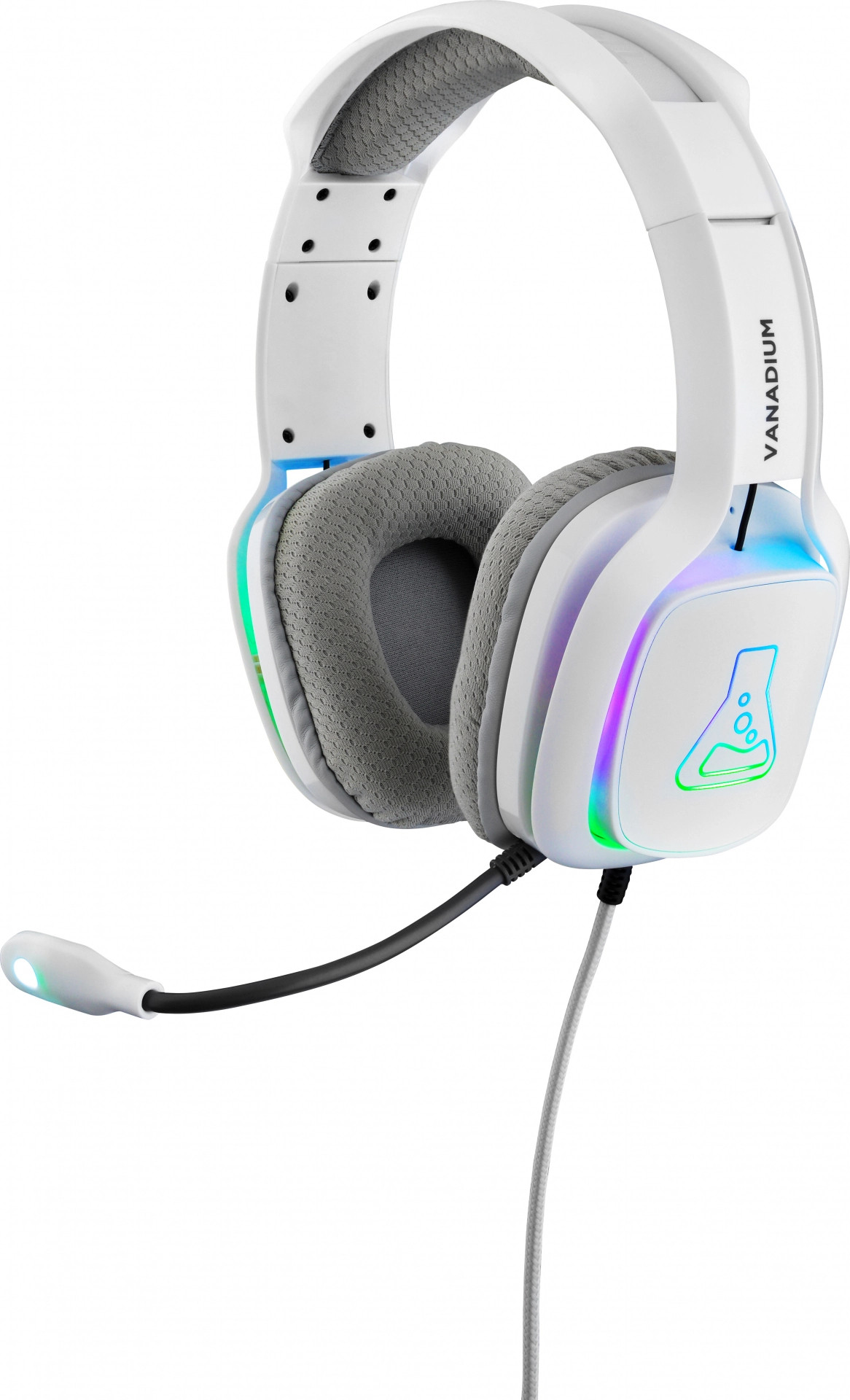 The G-Lab Korp Vanadium RGB Gaming Headset - White