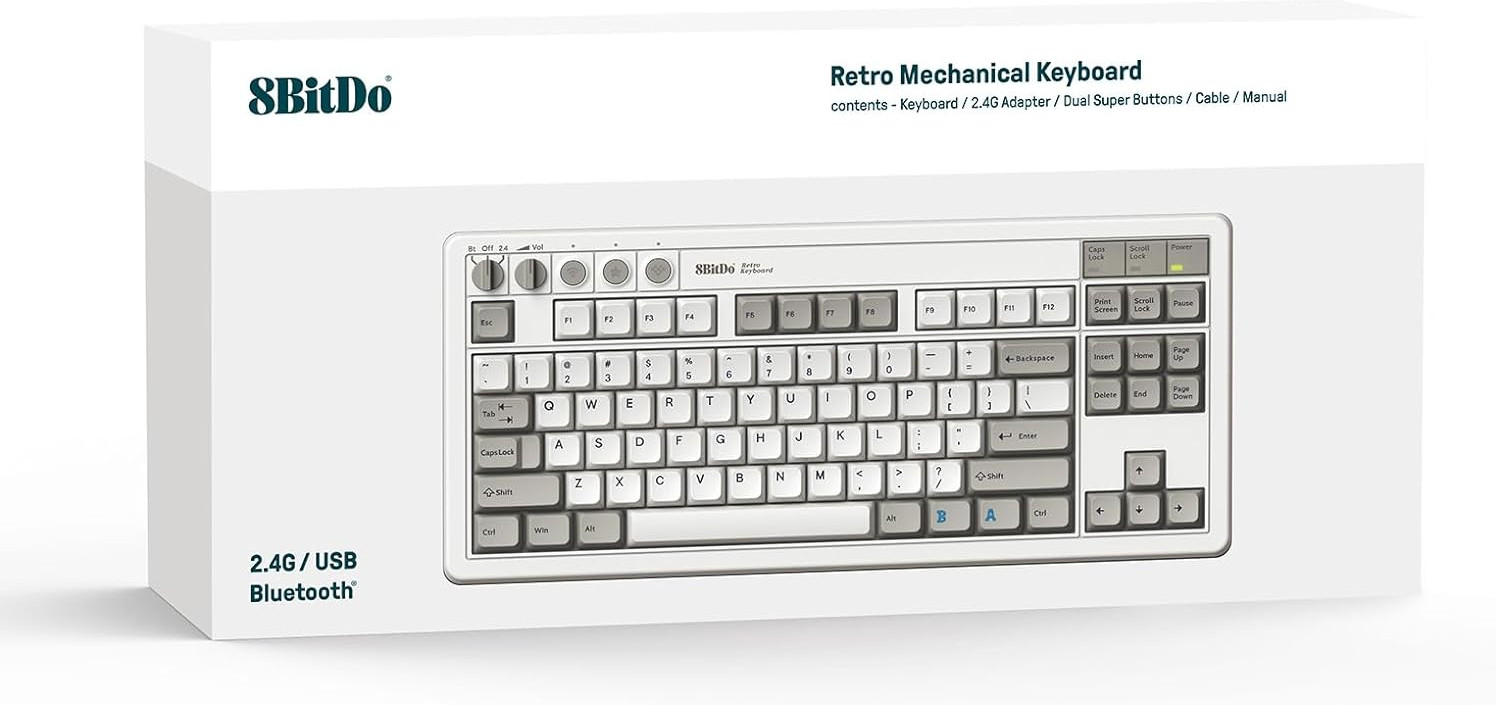 8BitDo Retro Mechanical Keyboard M Edition afbeelding