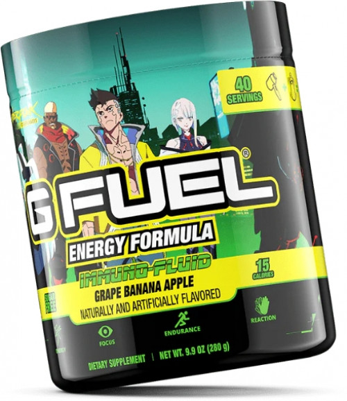 GFuel Energy Formula - Cyberpunk Edgerunners Immuno-Fluid Tub
