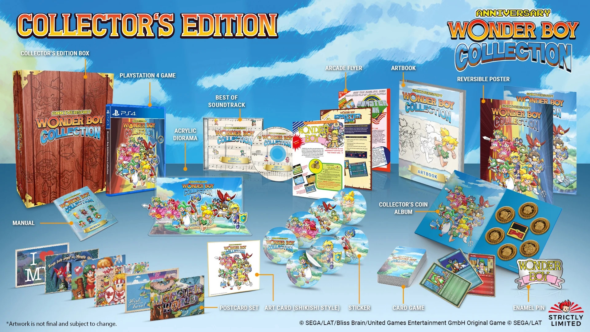 Wonder boy Anniversary collection Collector's edition / Strictly limited games / PS4 / 1500 copies