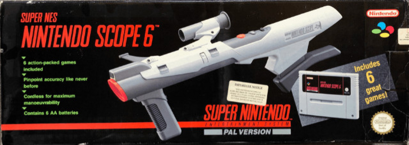 Nintendo Super Scope (Gun) + Nintendo Scope 6 (boxed)