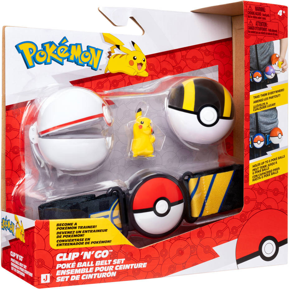 Pokemon Clip 'N Go Poke Ball Belt (Pikachu + Premier Ball & Ultra Ball) 2026