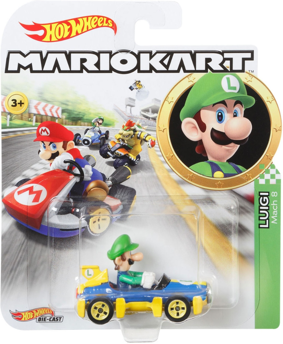 Hot Wheels Mario Kart - Luigi Mach 8 Kart