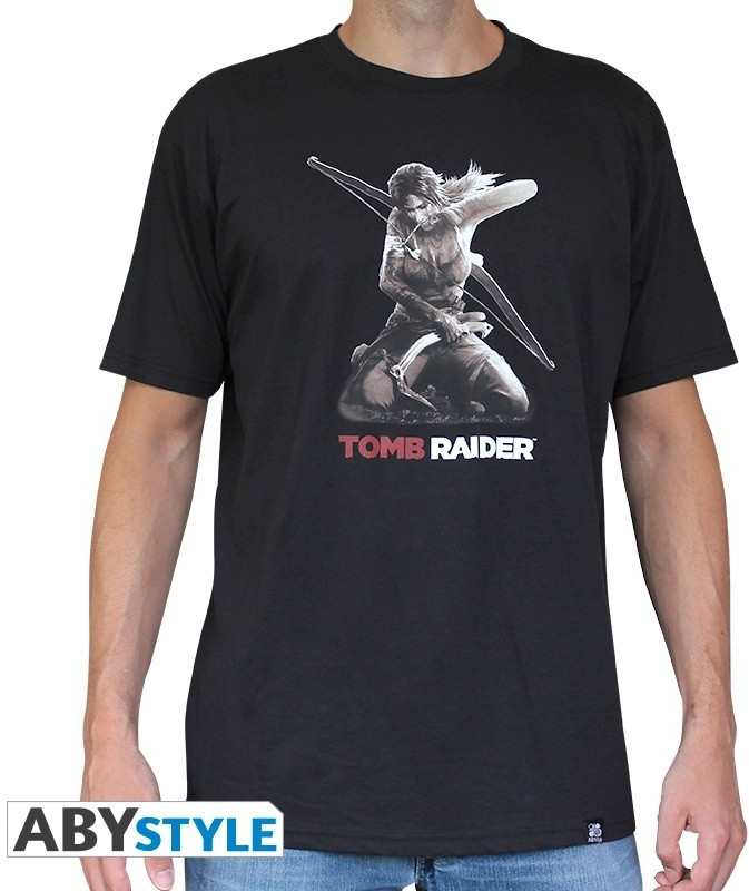Abystyle Tomb Raider Lara Croft Mens T Shirt Black abystyle kopen in de aanbieding