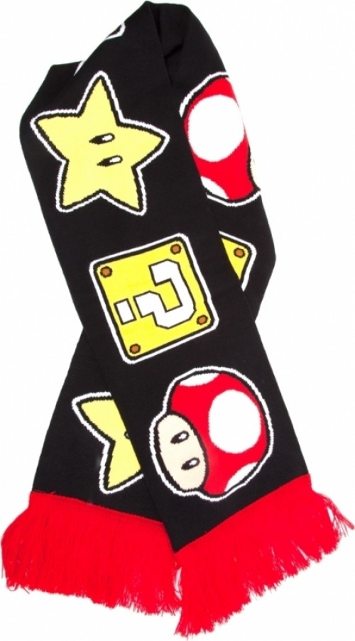Image of Nintendo - Mushroom Star and Questionmark Scarf