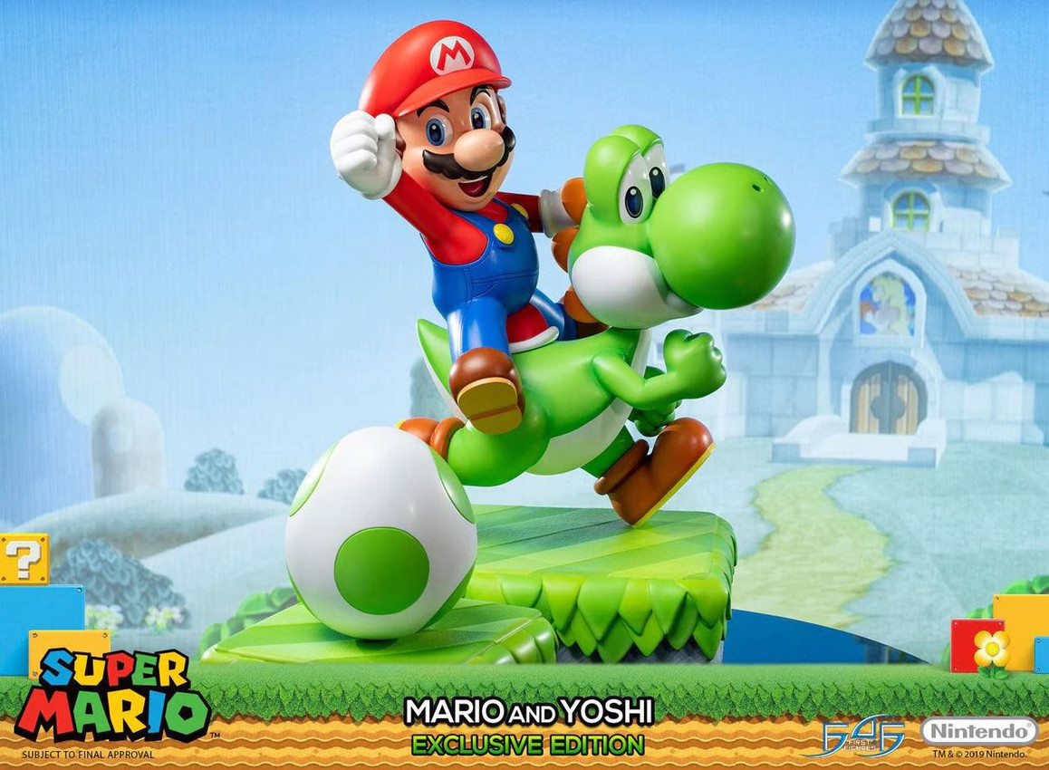 First 4 Figures Super Mario 19 inch Statue - Mario and Yoshi (Exclusive Edition)