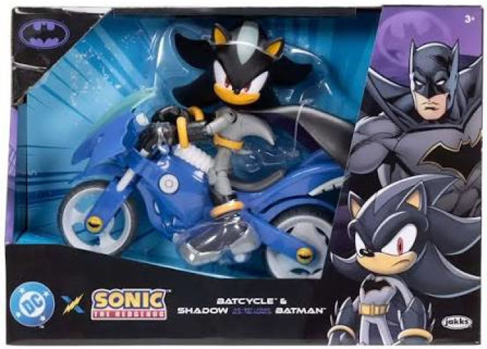 DC x Sonic The Hedgehog Figure - Shadow With Batcycle