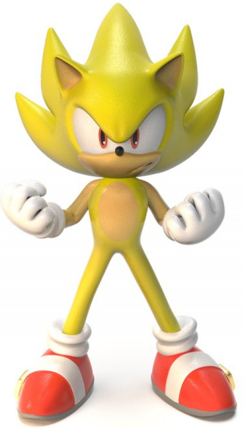 Super Sonic - Sonic - Speelfiguur - Gele hedgehoc - 10,5 cm