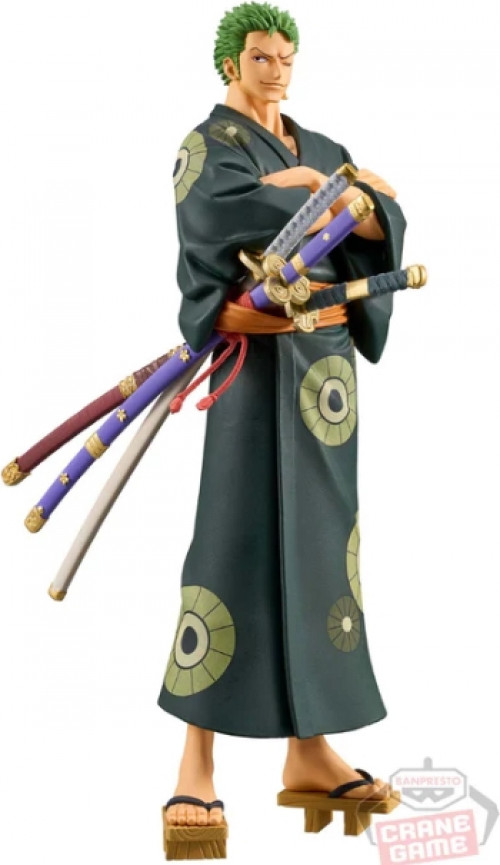 One Piece DXF - The Grandline Series Wanokuni Figure - Zoro Yukata Version