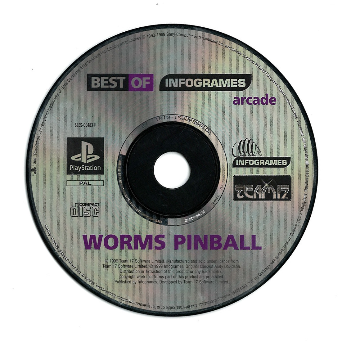 Worms Pinball (best of infogrames value series)(losse disc)