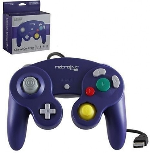Image of Gamecube Style USB Controller (Purple)