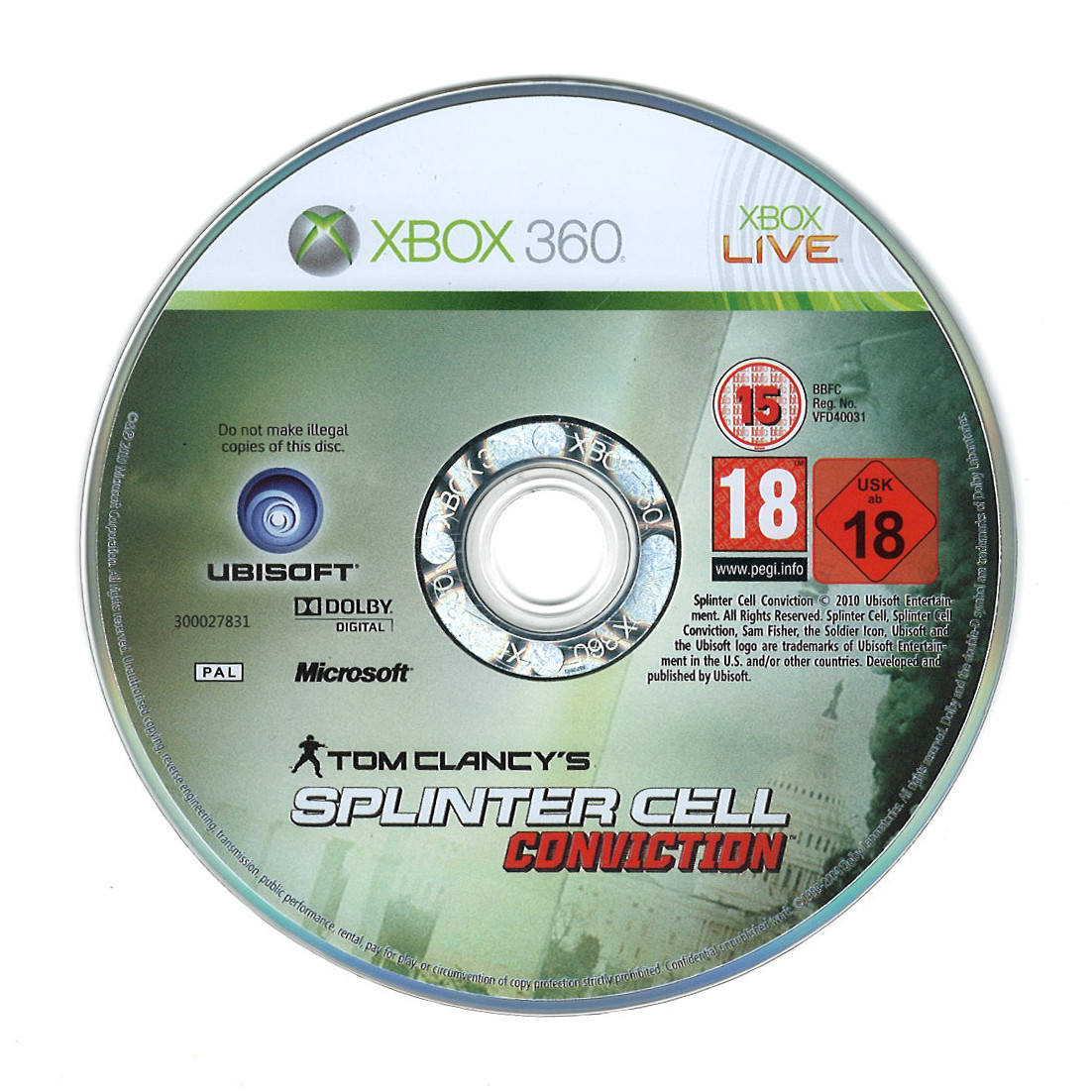 Splinter Cell 5 Conviction (losse disc)