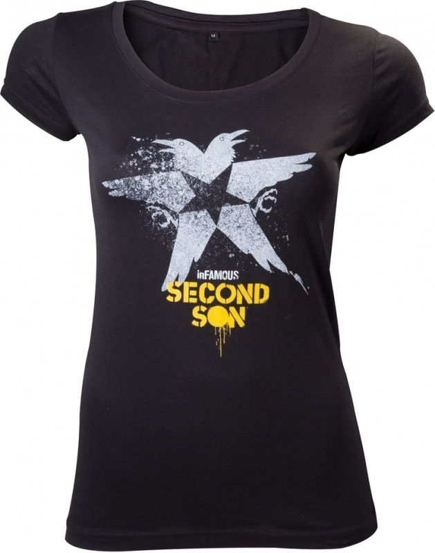 Infamous Second Son T-Shirt Black Bird Women afbeelding