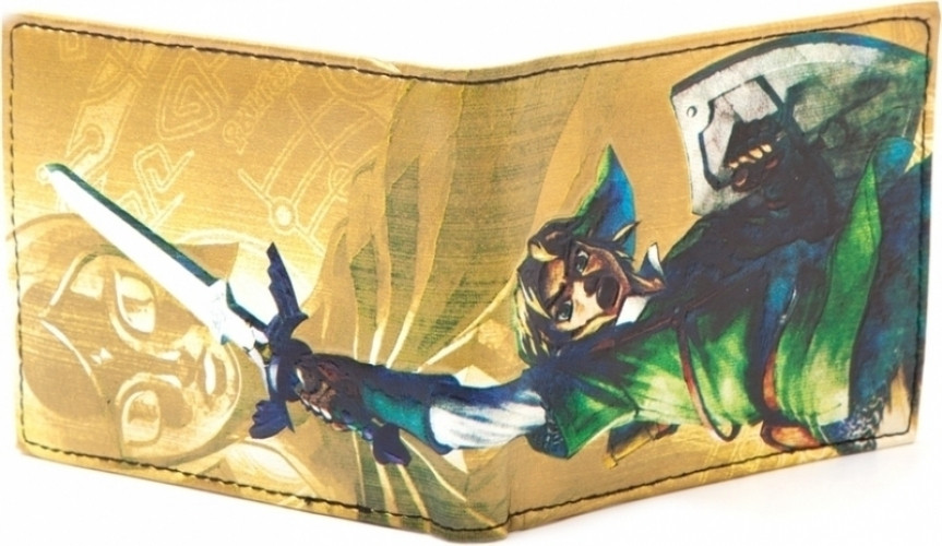 Image of Zelda Golden Bifold Wallet with Print