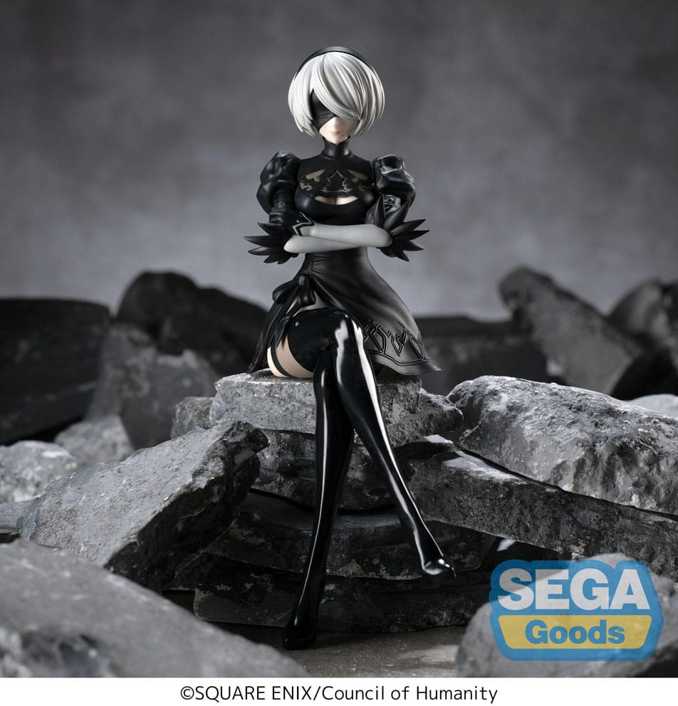 Sega Goods NieR Automata: Ver.1.1A PM Perching Figure - 2B (Sitting)