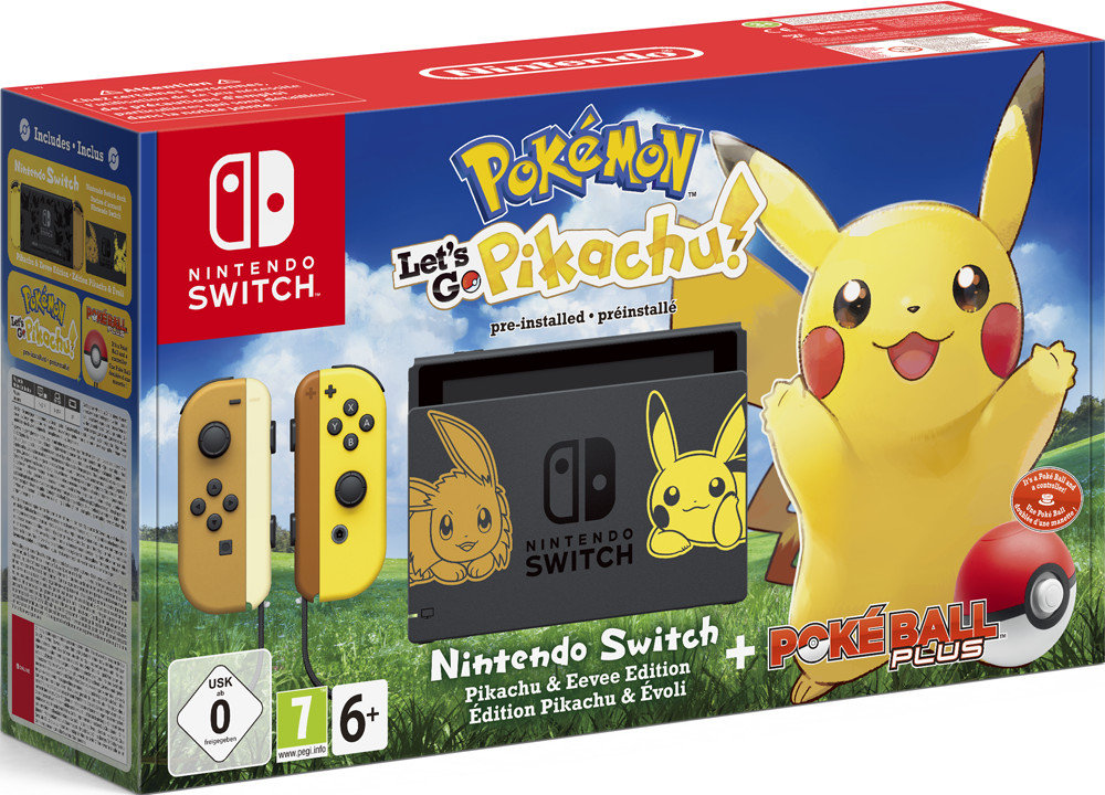 Nintendo Switch Pokemon Let's Go Pikachu Bundle afbeelding