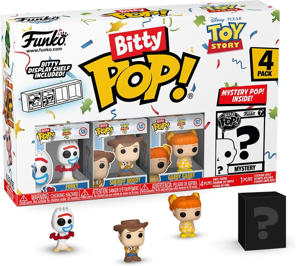 Toy Story Funko Bitty Pop! 4-Pack: Forky / Sheriff Woody / Gabby Gabby afbeelding