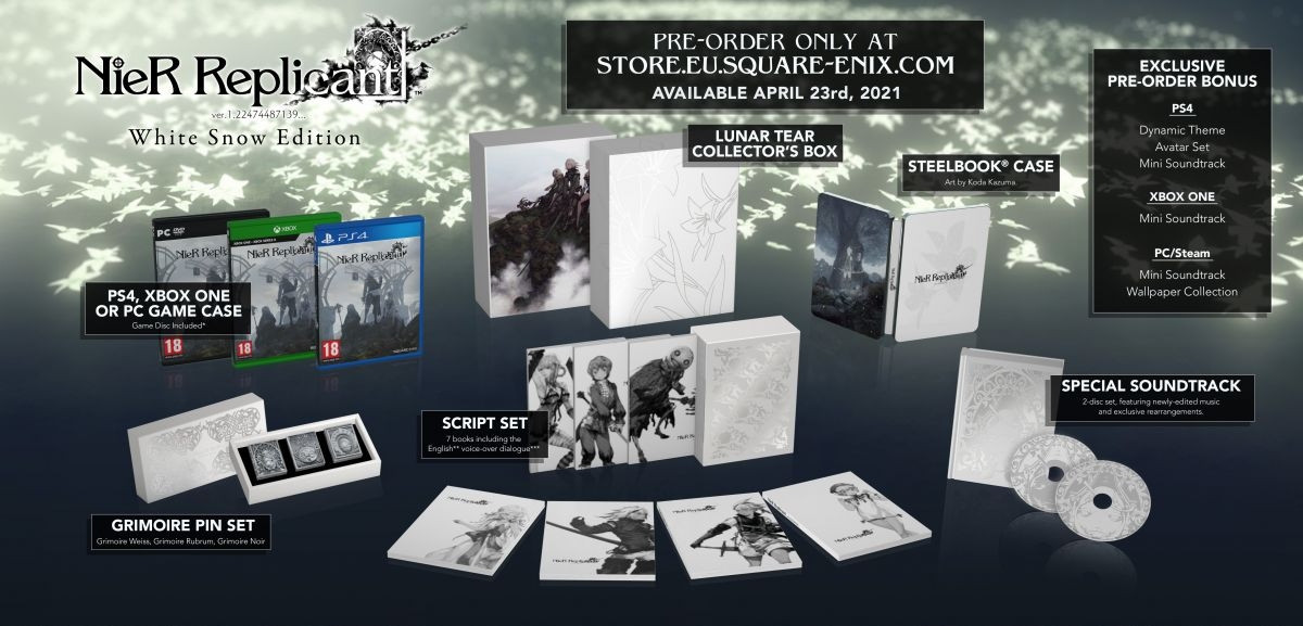 NieR Replicant ver.1.22474487139 White Snow Edition (Zonder Game)